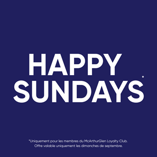 *Valid only on Sundays in September. Exclusively for McArthurGlen Loyalty Club members.
